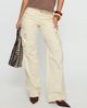 Princess Polly Remmi Cargo Pants Cream - 1