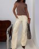 Princess Polly Remmi Cargo Pants Cream - 2