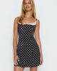 Princess Polly Renaissance Corset Lace Mini Dress Black / White Polka Dot - 1
