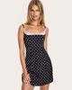 Princess Polly Renaissance Corset Lace Mini Dress Black / White Polka Dot - 2