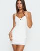 Princess Polly Romanzia V Neck Mini Dress White - 1