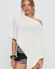 Princess Polly Rouse Off Shoulder Knit Poncho White - 1