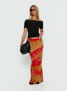 Princess Polly Rowana Maxi Skirt Multi Paisley