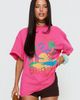 Princess Polly Santa Monica Beach Oversized Graphic Tee Washed Pink - 2