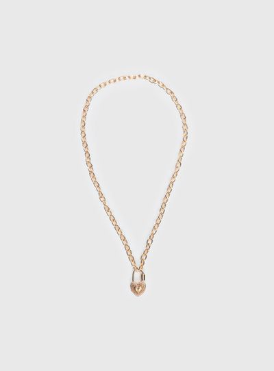 Princess Polly Sayge Lock Necklace Gold