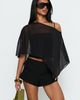Princess Polly Senzo Wrap Shorts Black - 1