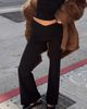 Princess Polly Showstopper V-Front Pant Black - 2