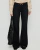 Princess Polly Slow Ride Mid Rise Bootleg Belted Jeans Washed Black - 1