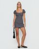 Princess Polly Sorynna Short Sleeve Playsuit Navy Check - 1