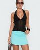Princess Polly Tamsyn Ruched Mini Skirt Aqua - 1