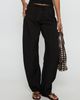 Princess Polly Triffid Barrel Leg Pants Black - 1