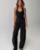 Princess Polly Triffid Barrel Leg Pants Black - 2