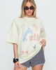 Princess Polly Under The Sun Oversized Graphic Tee Washed Cream - 1