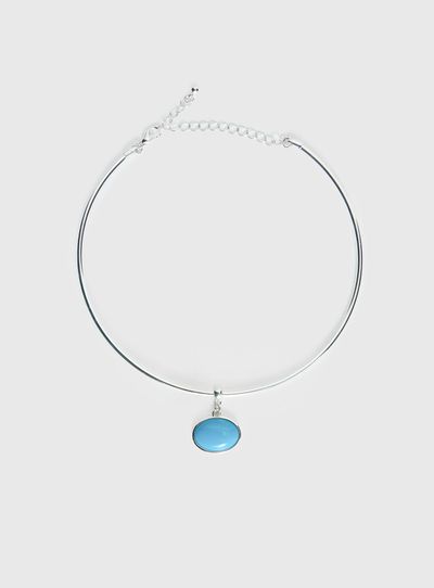 Princess Polly Vanita Necklace Silver / Turquoise
