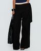 Princess Polly Wave Dancer Tie Pant Black - 1