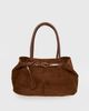 Princess Polly Yearning Faux Suede Buckle Detail Shoulder Bag Brown - 1