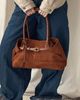 Princess Polly Yearning Faux Suede Buckle Detail Shoulder Bag Brown - 2