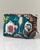 Printfresh Champagne & Caviar Peacock Feather Quilted Pouch - 1