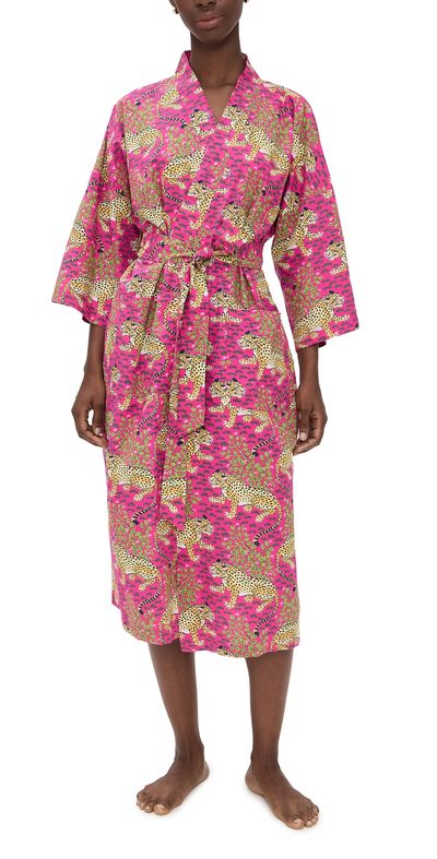 Printfresh Printfresh Bagheera Long Robe Hot Pink