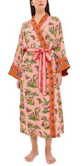 Printfresh Printfresh Butterfly Forager Eco Satin Robe Butterfly Forager