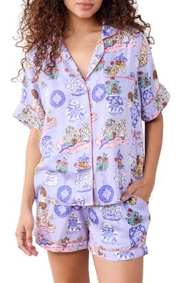 Printfresh Printfresh Mixed Print Satin Short Pajamas