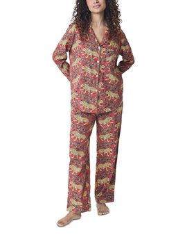 Printfresh Printfresh Winter Holly Bagheera Cotton Flannel Pajama Set