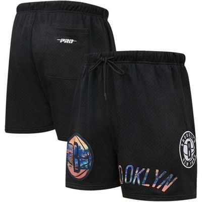PRO STANDARD Men's Pro Standard Black Brooklyn Nets City Scape Mesh Shorts 