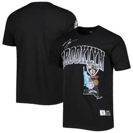 PRO STANDARD Men's Pro Standard Black Brooklyn Nets Hometown Chenille T-Shirt 