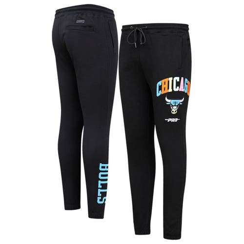 PRO STANDARD Men's Pro Standard Black Chicago Bulls Washed Neon Sweatpants 