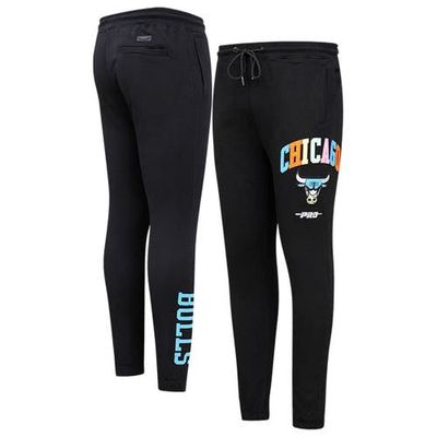 PRO STANDARD Men's Pro Standard Black Chicago Bulls Washed Neon Sweatpants 
