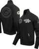 PRO STANDARD Men's Pro Standard Black Green Bay Packers Paint The City Twill Full-Zip Jacket  - 1