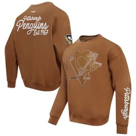 PRO STANDARD Men's Pro Standard Brown Pittsburgh Penguins Paint the City Pullover Sweatshirt 