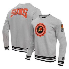 PRO STANDARD Men's Pro Standard Heather Gray Phoenix Suns Crest Emblem Pullover Sweatshirt 