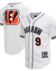 PRO STANDARD Men's Pro Standard Joe Burrow White Cincinnati Bengals Mesh Baseball Button-Up T-Shirt  - 1