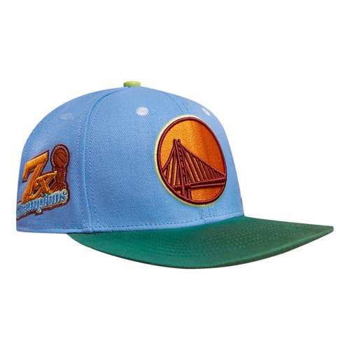 PRO STANDARD Men's Pro Standard Light Blue/Green Golden State Warriors Retro Program 2-Tone Snapback Hat 