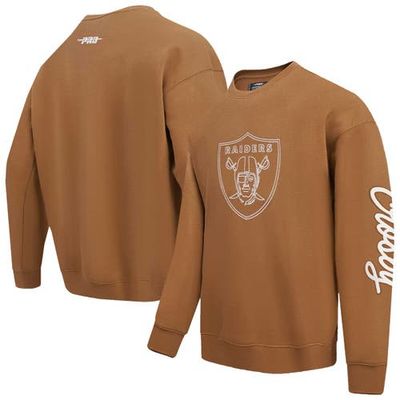 PRO STANDARD Men's Pro Standard Maxx Crosby Brown Las Vegas Raiders Pullover Crewneck Sweatshirt 
