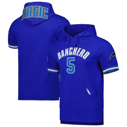 PRO STANDARD Men's Pro Standard Paolo Banchero Royal Orlando Magic Name & Number Short Sleeve Pullover Hoodie 