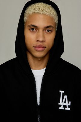 Pro Standard Pro Standard MLB Los Angeles Dodgers Zip-Up Hoodie Sweatshirt in Black, Men's at Urban Outfitters