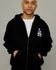 Pro Standard Pro Standard MLB Los Angeles Dodgers Zip-Up Hoodie Sweatshirt in Black, Men's at Urban Outfitters - 3