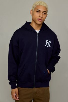 Pro Standard Pro Standard MLB New York Yankees Zip-Up Hoodie Sweatshirt in Navy, Men's at Urban Outfitters