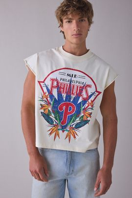 Pro Standard Pro Standard MLB Philadelphia Phillies Paradise Graphic Muscle Tee in Cream, Men's at Urban Outfitters