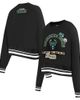 PRO STANDARD Women's Pro Standard Black Milwaukee Bucks Area Code Cropped Pullover Sweatshirt  - 1