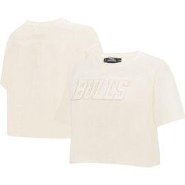PRO STANDARD Women's Pro Standard Cream Chicago Bulls Neutral Boxy Crop T-Shirt 