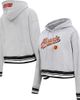 PRO STANDARD Women's Pro Standard Heather Gray Phoenix Suns Script Tail Cropped Pullover Hoodie  - 1