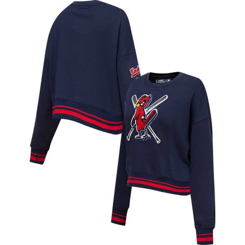 PRO STANDARD Women's Pro Standard Navy St. Louis Cardinals Mash Up Pullover Sweatshirt 