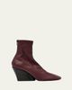 Proenza Schouler 70mm Slant Stretch Leather Ankle Boots - 1