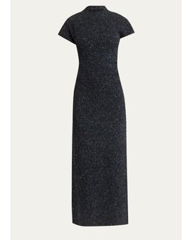 Proenza Schouler Abie Donegal-Effect Knit Wool Maxi Dress