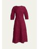 Proenza Schouler Alin Crushed Silk Curved-Sleeve Midi Dress - 1