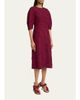 Proenza Schouler Alin Crushed Silk Curved-Sleeve Midi Dress - 4