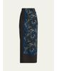 Proenza Schouler Anais Floral-Print Button-Side Midi Skirt - 1